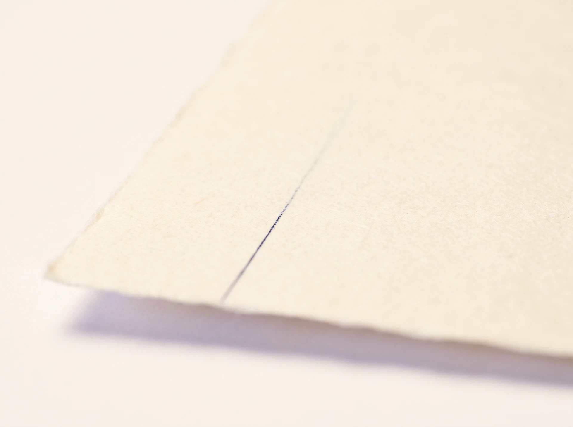 A subtle ink line travelling over a warm paper surface